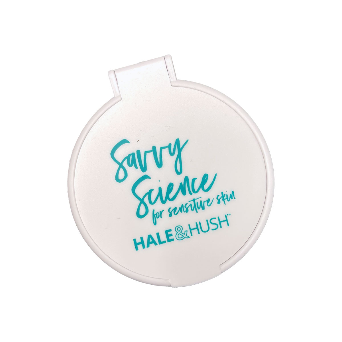 WHITE COMPACT MIRROR with LOGO